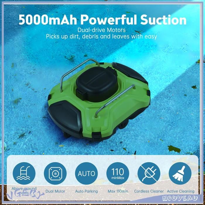 Duokon robot de piscine Robot Nettoyeur De Piscine Sans Fil