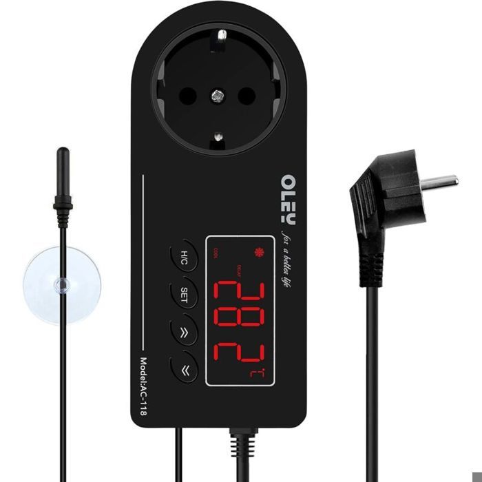Thermostat pour terrarium - Contrôle précis de la température - Compatible avec serpents tortues lézards geckos