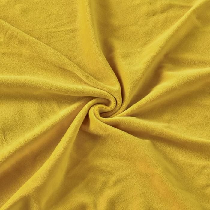 Housse de Banc Extensible en Velours Rectangulaire Protection Lavable pour Salle à Manger Jaune