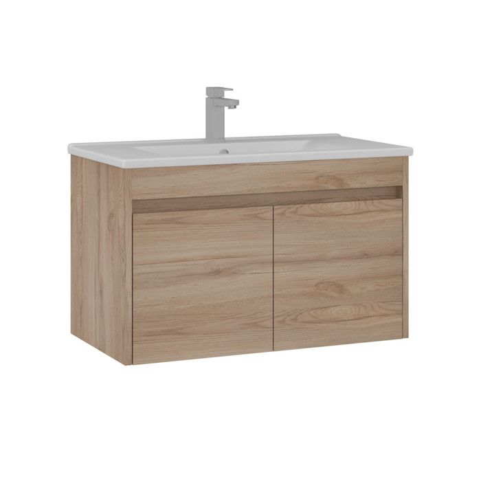 Meuble Vasque Side 85 v2 - 85 x 45 x 52 cm - Oak