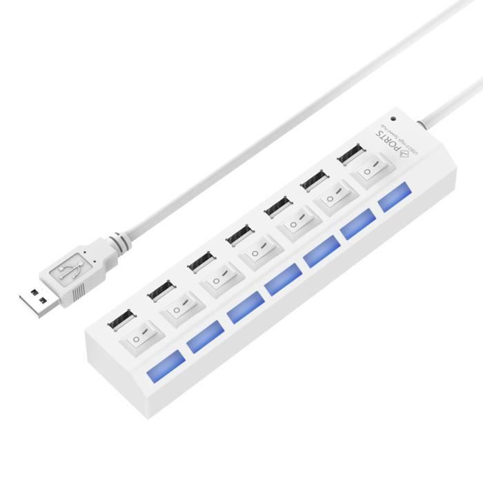 7 Ports, Ce Hub USB Vous Permet De Connecter Plusieurs Appareils à Votre Ordinateur Portable Ou PC. NEUF - Accessoires Informatique