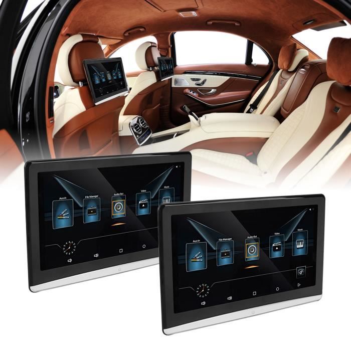 Ashata écran d'appui-tête de voiture Écran Tactile de Moniteur D'appui-tête de Voiture de Divertissement de Voiture auto pompe