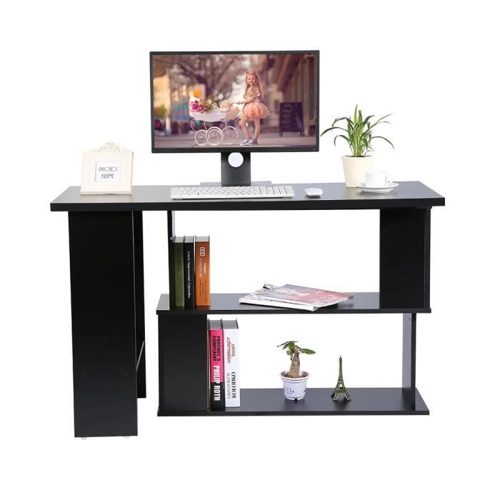 Liux Bureau D Angle Bureau Informatique Moderne Noir Achat Vente Bureau Liux Bureau D Angle Bureau Inf Cdiscount