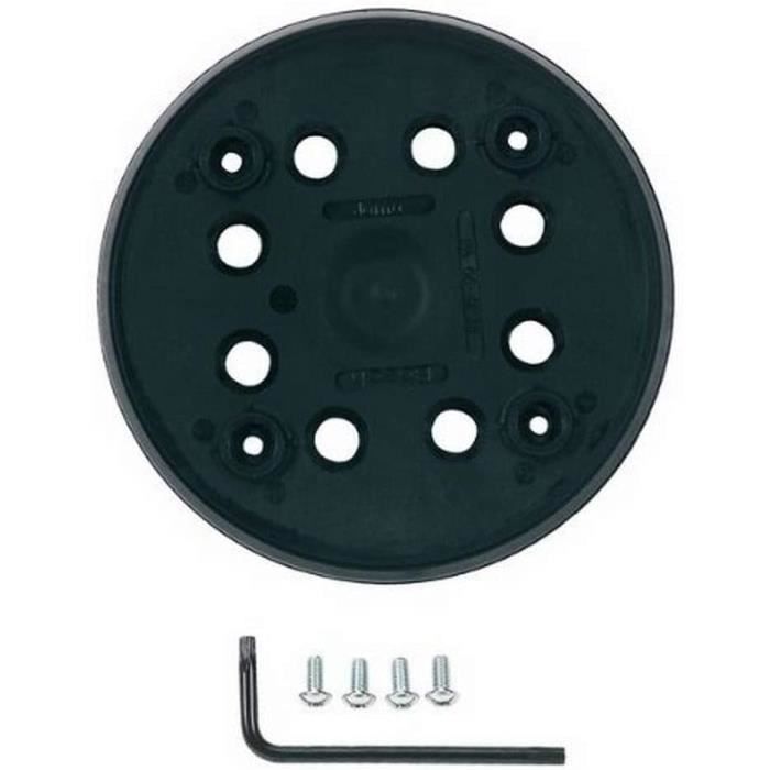 Plateau De Ponçage Mi-Dur Bosch 125mm Avec Vis Et Clé Hexagonale - Compatible PEX 270 A & PEX 270 AE