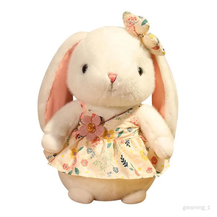 Peluche lapin animal en peluche bébé lapin jouets poupées avec oreilles  douces moelleuses lapin doux peluche jouet lapin animal en peluche enfants  cadeau de Pâques