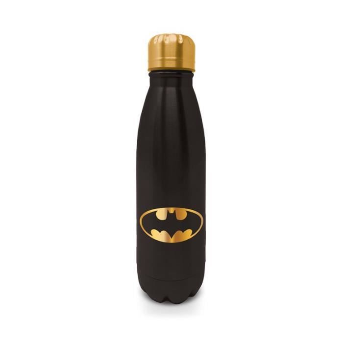 DC Comics Batman - Gourde métallique noire et or Bat signal