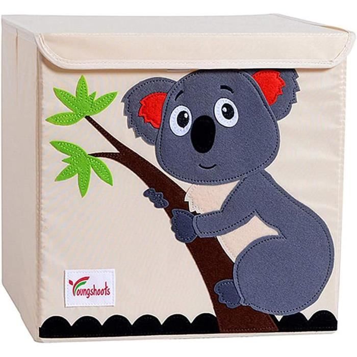 INough Boîte Rangement Jouet Bébé Grand Format Safari - Panier Tissu Pliant Avec Couvercle Pour Chambre Enfant