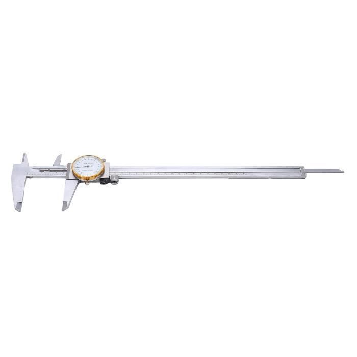 YOSOO mesure dimensionnelle Pied à coulisse de 0 à 300 mm avec cadran transparent Outil de règle