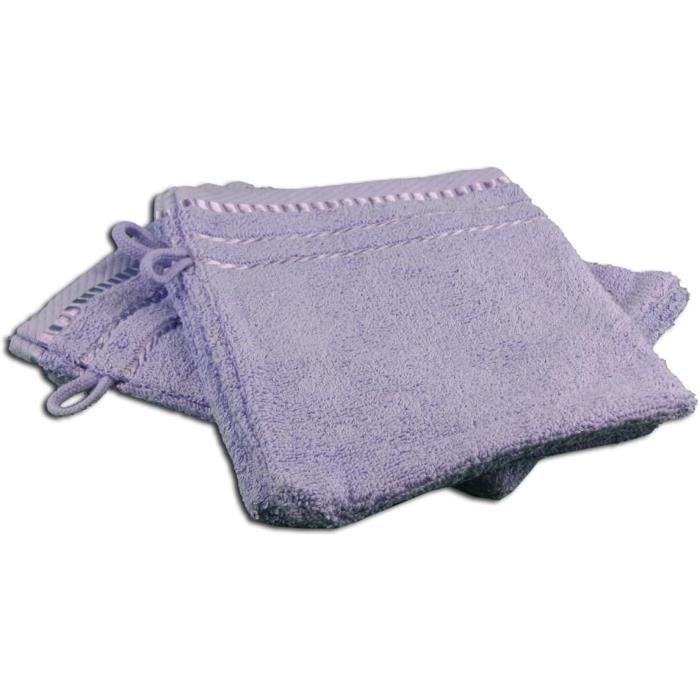 Gants Coton épais Öko-Tex Gants De Toilette Coton BaSaTex - Lot De 10, 500 G/m², Certifié Öko-Tex, Couleur Bordeaux, 15x21 Cm