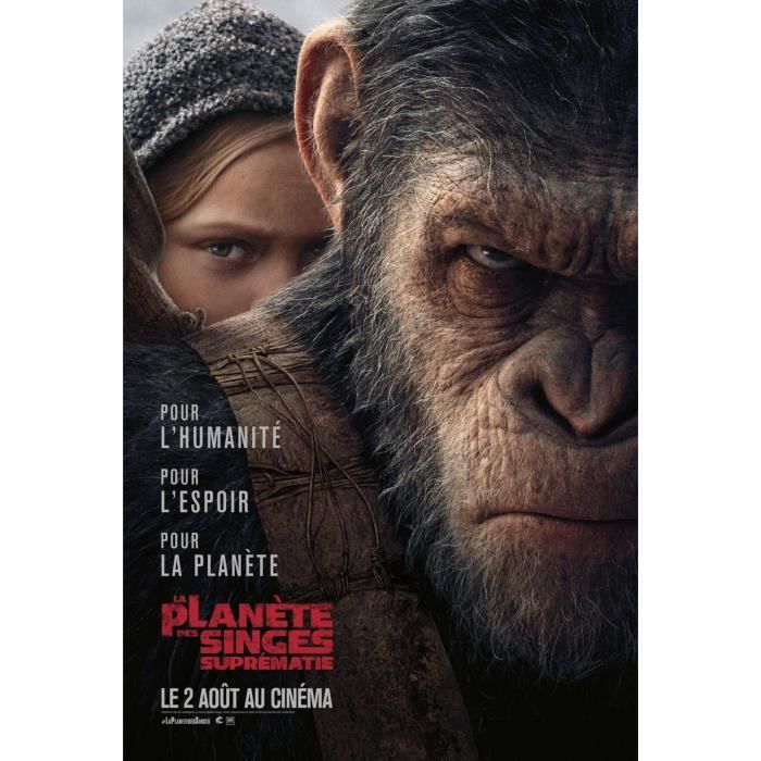 la planete des singes suprematie 2017 andy serkis woody harrelson 40x56 cm affiche originale de cinema envoi plie cdiscount