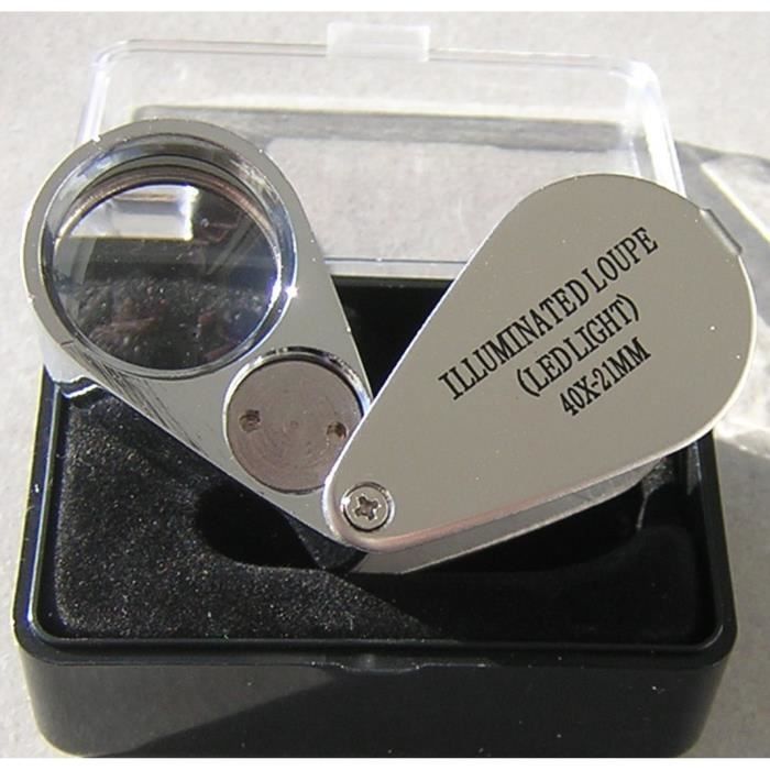 LOUPE PLIABLE POUR BIJOUTIER HORLOGER NUMISMATE 75 X 6