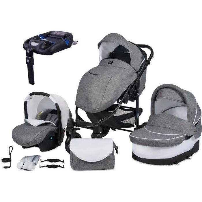 Poussette trio b&w isofix shop