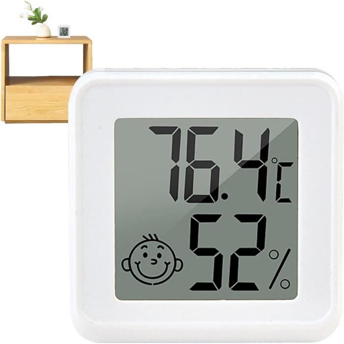 Lot De 3 Thermomètres-hygromètres Miniatures Numériques - écran LCD, Plage -40°C à +70°C, Piles Incluses