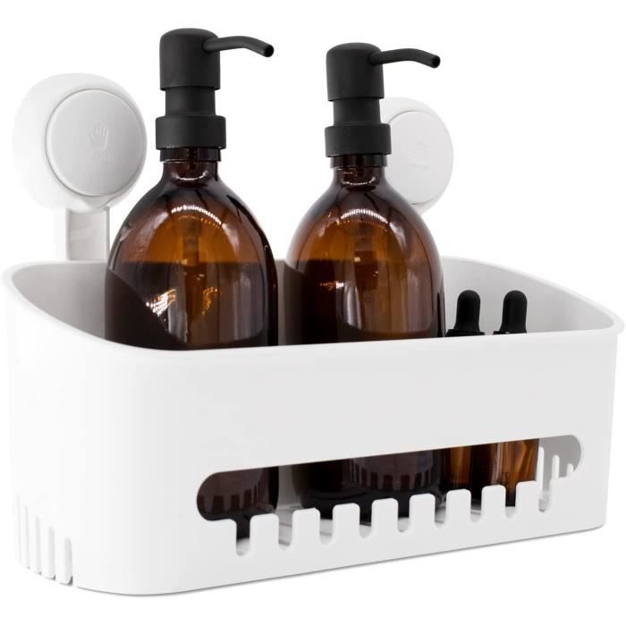 Organisateur De Douche Transparent à Ventouses – Range Tes Produits Sans Percer, Design Moderne