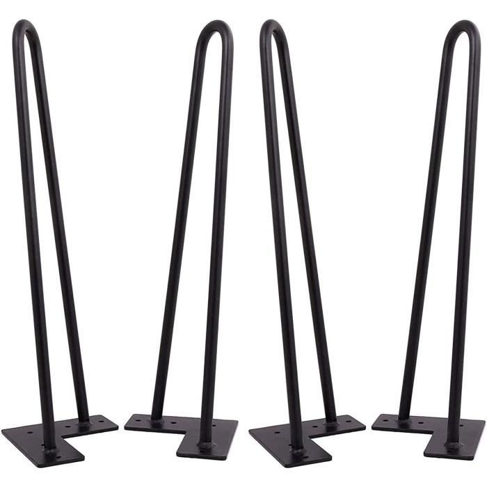 VEVOR Lot de 2 pieds de table en acier de 71,1 x 71,1 x 7,9 cm, 28 de