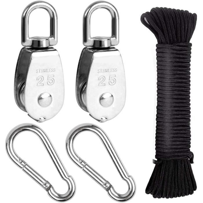 Poulie Simple Pivotante 5 Pièces M15 Poulie Simple En Acier Inoxydable Robuste Poulie Simple Bloc Lisse Rouleau De Chargement 35 Kg 78130659