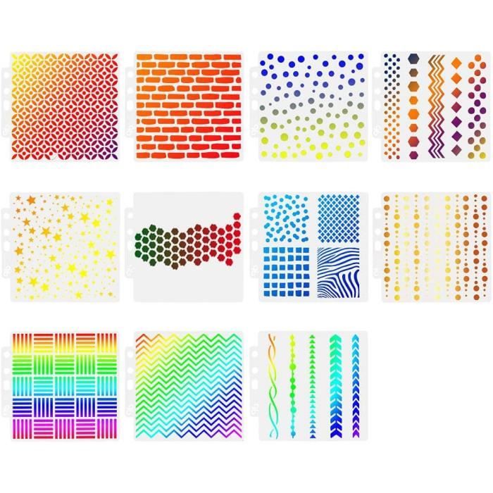 26 Pochoirs Réutilisables Pour Bullet Journal - Lettres, Chiffres & Motifs | DIY Scrapbooking