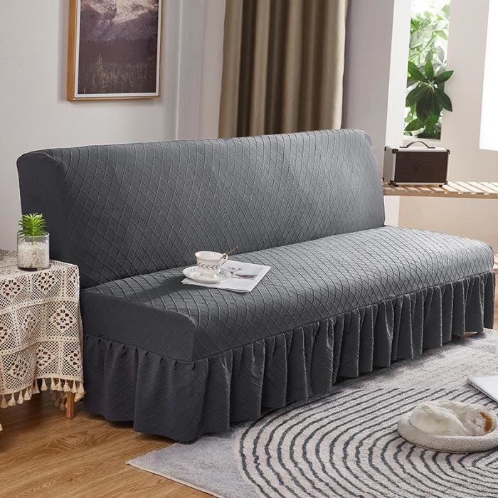 Housse Clic Clac Canape Lit Housse De Canapé Sans Bras Housse De Canapé-Lit Extensible