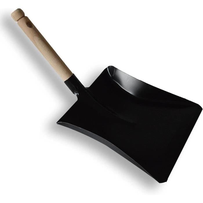 Pelle à Poussière Robuste Grande Taille En Acier Inoxydable Avec Brosse Et Manche Long - Format L