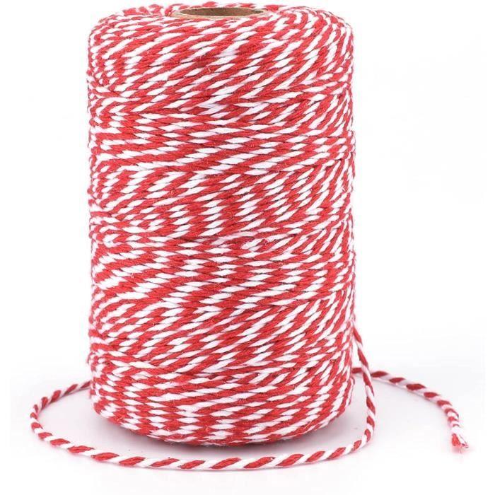 3 Rouleaux De Ficelle De Jute Pour Noël - 150 Mètres Total, 2 Mm, Couleurs Rouge, Vert, Naturel - Pour Emballage Cadeaux Et DIY