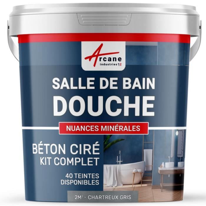 Kit Beton Cire Douche Italienne Kit 2m 2 Couches Achat Vente Peinture Vernis Kit Beton Cire Cdiscount