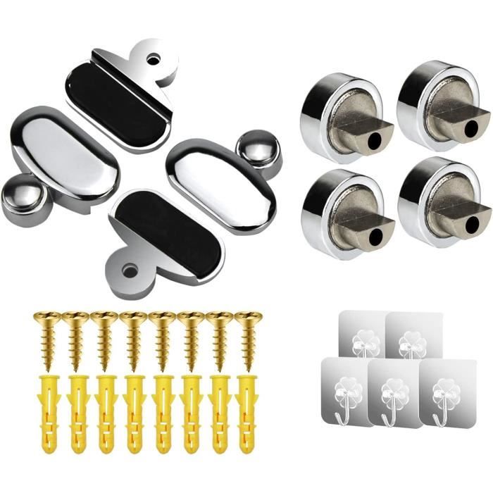 Kit Fixation Miroir 4 Pièces Avec Chevilles - Supports Acier Inoxydable Et Liège Pour Miroirs Jusqu'à 6 Mm D'épaisseur Et 12 Kg