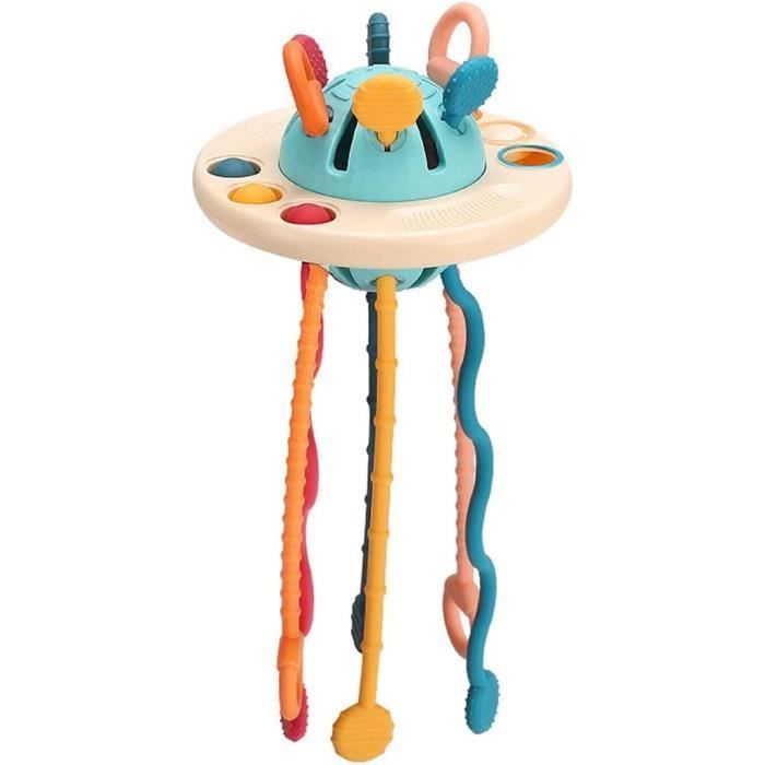 Jouets Montessori pour BéBé 6 Mois et Plus,Jouets d'Activité en Silicone  Jouet Sensoriel Jeux de Corde à Tirer Jeux Éducatif Jouet - Cdiscount Jeux  - Jouets