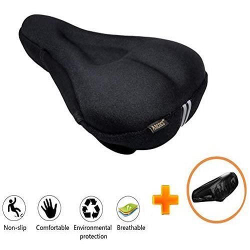 Exercice Vélo Siège Gel Coussin Housse pour Grand et Large Bicyclette Selle