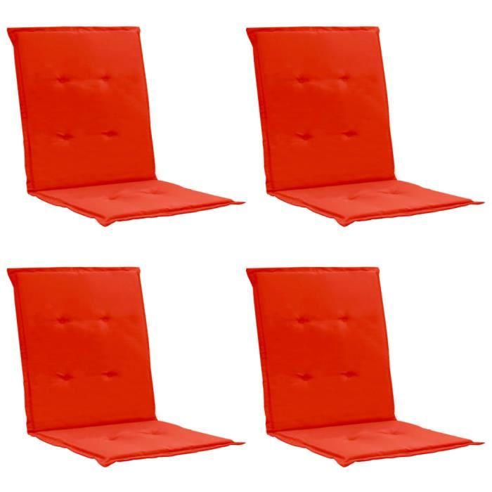 Coussins De Chaise De Jardin 4 Pcs Rouge 100 X 50 X 3 Cm Achat Vente Coussin D Exterieur Coussins De Chaise De Jardin Cdiscount