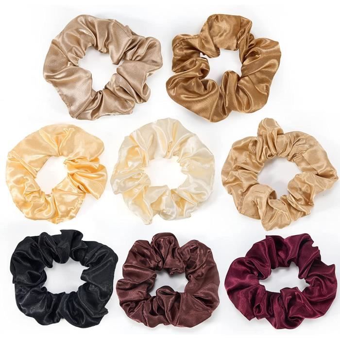 Chouchous XXL En Satin Et Soie – Élastique Doux Pour Cheveux, Femme – Marque MELBENIE