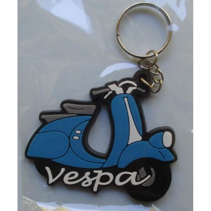 Vespa porte clé dans le carré design moderne rouge bleu scooter!
