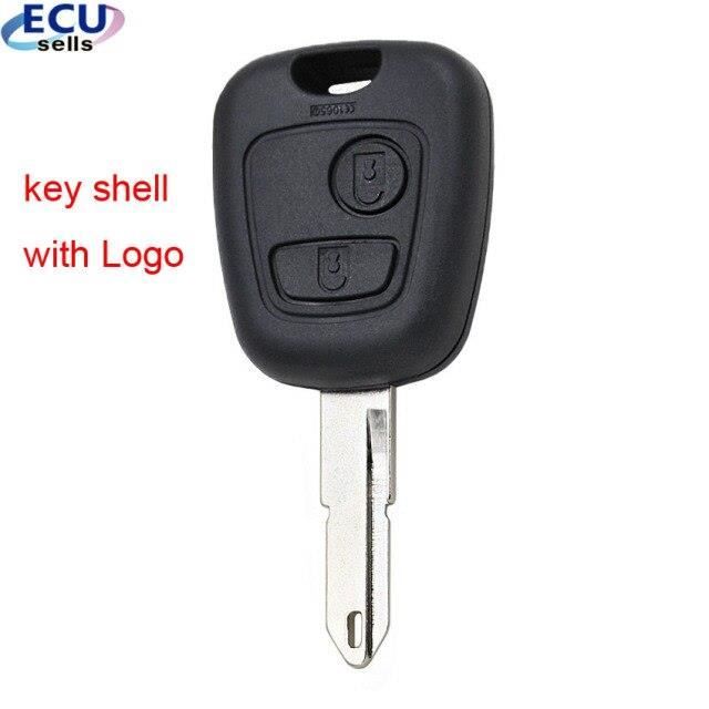 Coque vierge pour clé télécommande à 2 boutons, étui pour clé de voiture pour Peugeot 206 106 306 406 NE73*QK3513