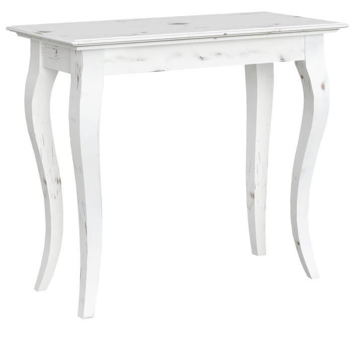 Skraut Home - Table console extensible - Blanc - Pour 8 personnes - 180
