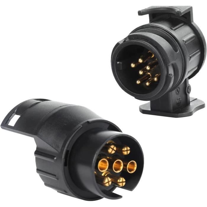 Adaptateur Remorque 7 Vers 13 Broches - 12V, Pour Voiture, Caravane, Camping-car