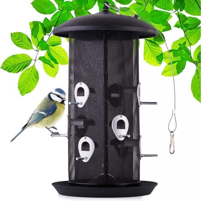 Comparer les prix de Mangeoire oiseaux extérieur à suspendre pour oiseaux sauvages pour jardin balcon Distributeur de nourriture «34722 Nourri-Silo»