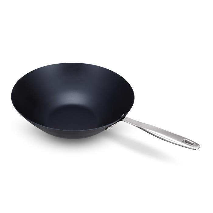 poêle wok maestro 31 cm - beka 30,6 noir