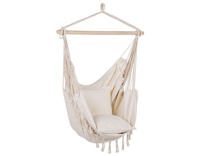 Chaise suspendue en coton beige BONEA Chaise suspendue en coton beige BONEA