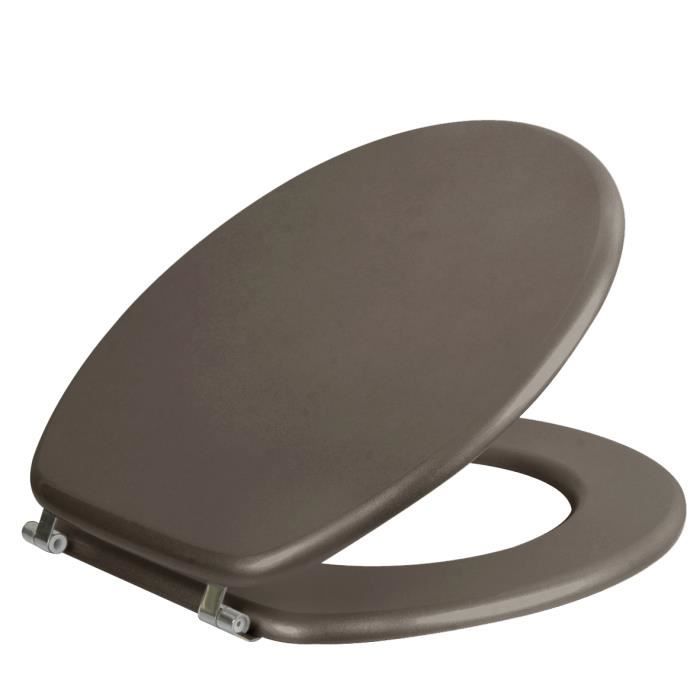 Abattant WC Morea gris anthracite en MDF - Cdiscount Bricolage