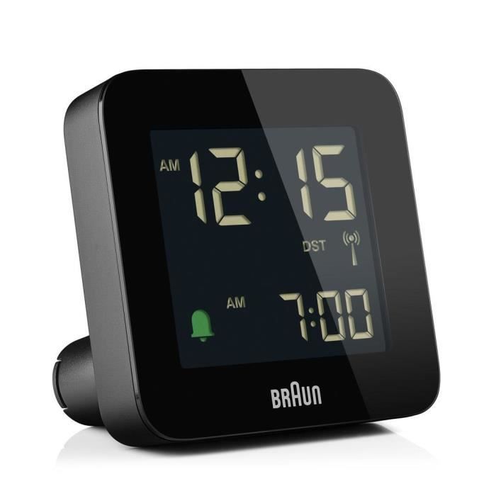 Réveil Radio Piloté - BRAUN - BC09B-DCF - Numérique - LCD - Noir