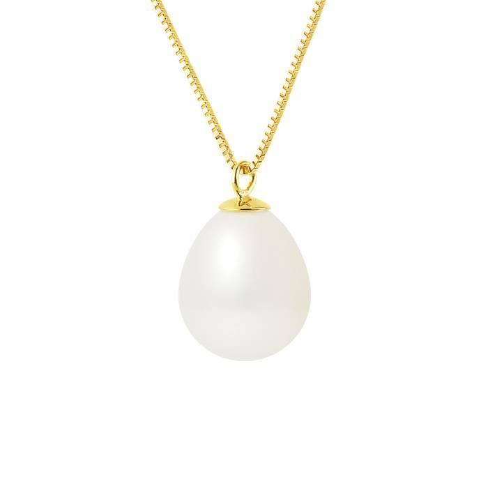 collier femme or perle