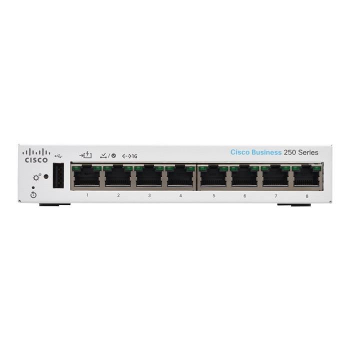 - Cisco - Cisco Business 250 Series CBS250-8T-D - commutateur - 8 ports - intelligent