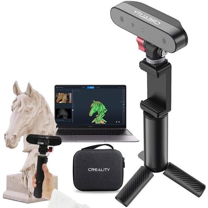 Creality CR Scan Ferret Scanner 3D 01mm précision avec batterie externe et trépied chipset ASIC 30fps numérisation rapide couleur