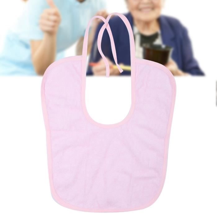 Porte-serviette/bavoir Adulte Avec Clip Et Chaîne - Longueur 40 Cm, Unisexe, Pour Personnes âgées Ou Repas