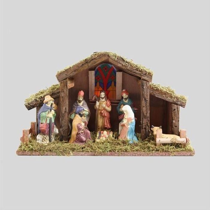 Crèche de Noël lumineuse SainteClotilde Cdiscount Maison