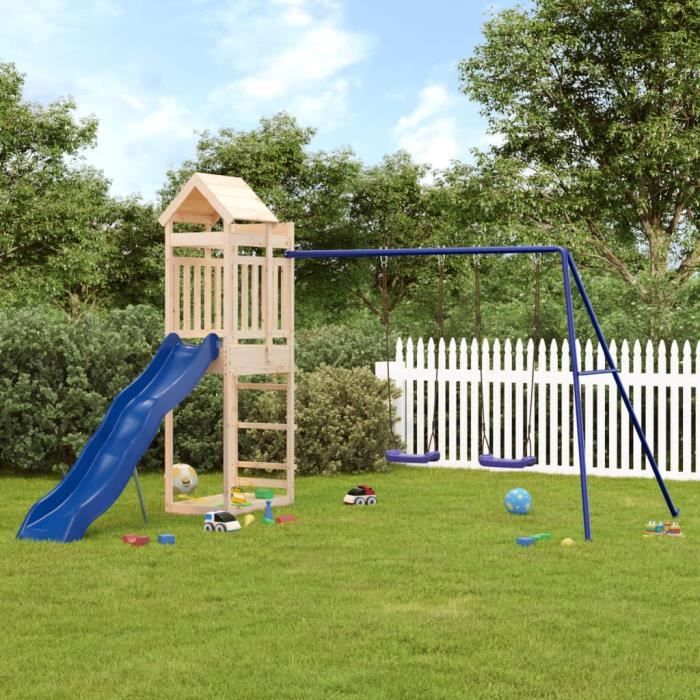 FDIT Aire de jeux d'extérieur bois de pin massif - FDI7324073760597 ...