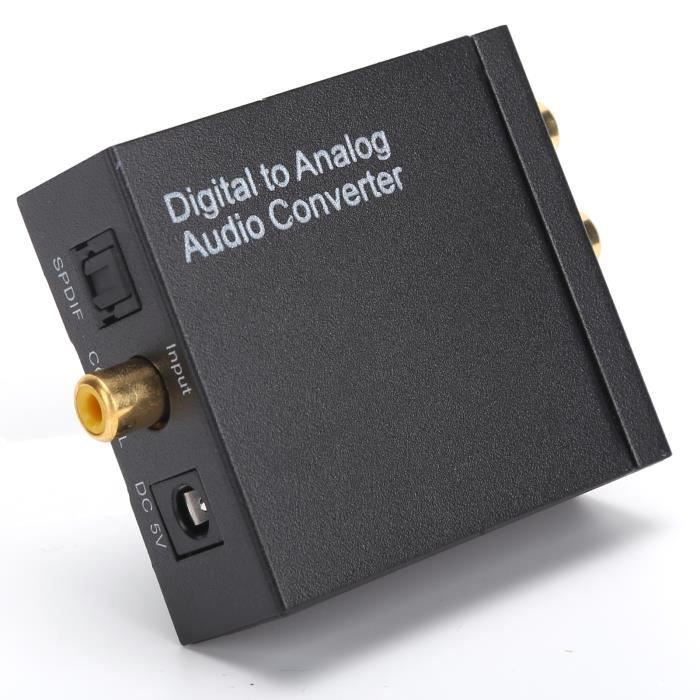 Fdit Convertisseur audio numérique Adaptateur audio 3,5 mm Convertisseur  coaxial numérique optique vers analogique RCA L / R pour - Cdiscount  Informatique