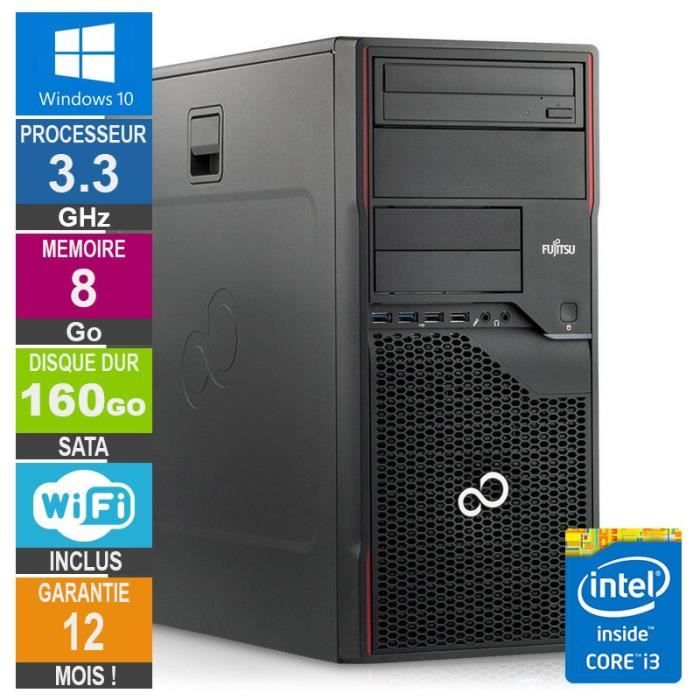 PC Fujitsu P710 E90+ Core i3-3220 3.30GHz 8Go/160Go
