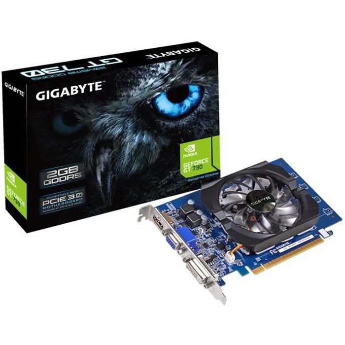 Gigabyte GeForce GT 730 2GB 2 Go GDDR3 Cdiscount Informatique