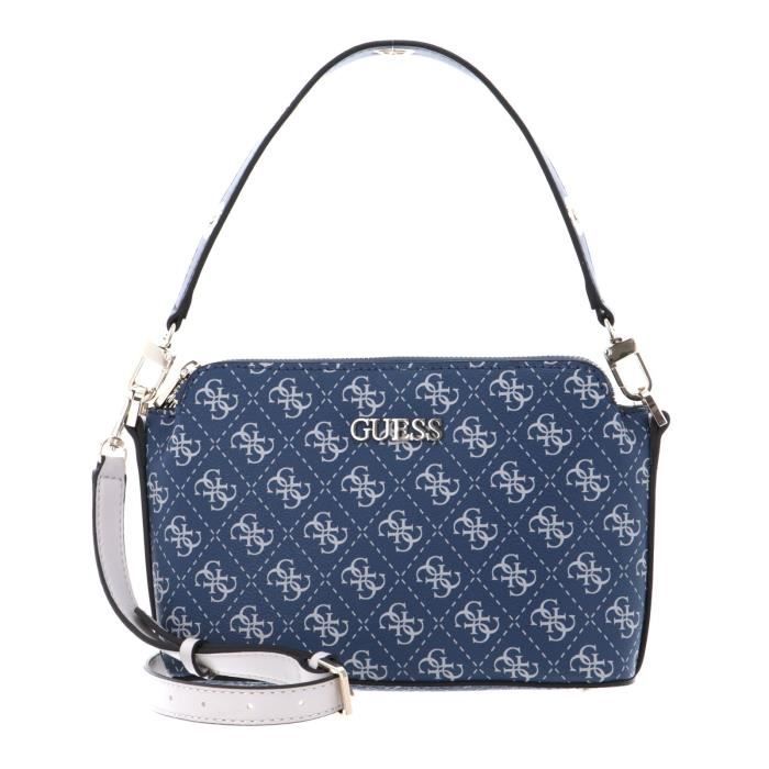 GUESS Washington Double Zip Crossbody Bag Blue Multi [134078] sac à