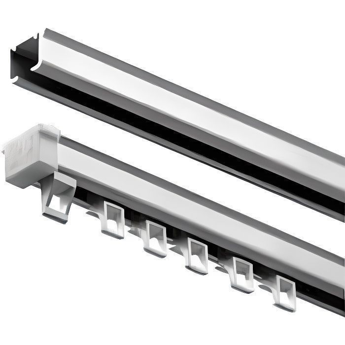 Tringle Rail Plafond Blanc 1 M 50 Achat Vente Tringle A Rideau Soldes Cdiscount